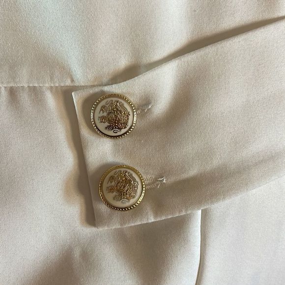 ZARA White High Waisted Gold Button Pant || SZ XS - Picture 17 of 17